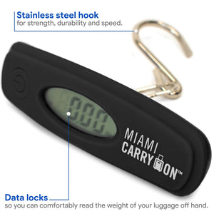 Digital Hanging Luggage Scale - Travel Scale, 110 Lbs / 50KG (Black)