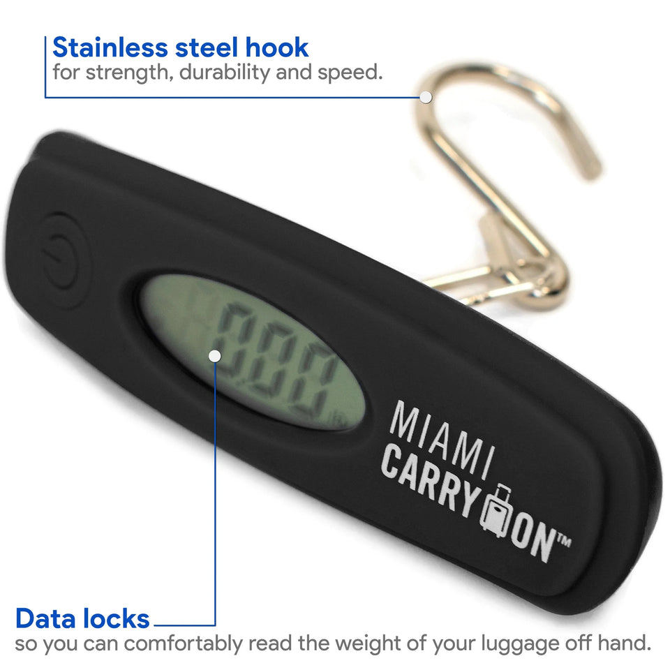 Digital Hanging Luggage Scale - Travel Scale, 110 Lbs / 50KG (Black)