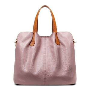Womens Simple Casual Soft Leather Tote Bag AliExpress