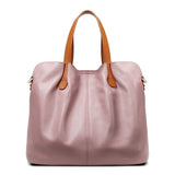 Womens Simple Casual Soft Leather Tote Bag AliExpress