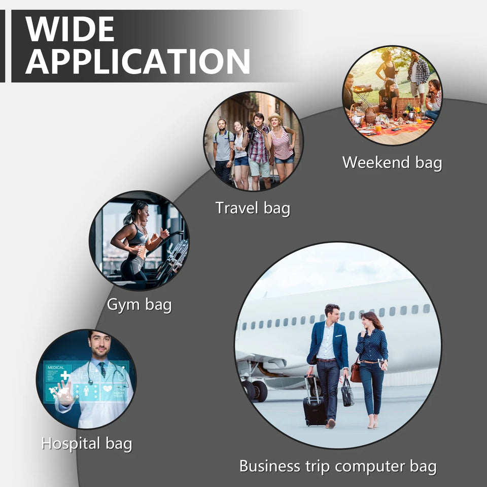 Travel Duffel Bag with Shoes Compartment Sports Gym Bag for Men and Women, Overnight Bag Weekender Bag Training Handbag Yoga Bag - Black