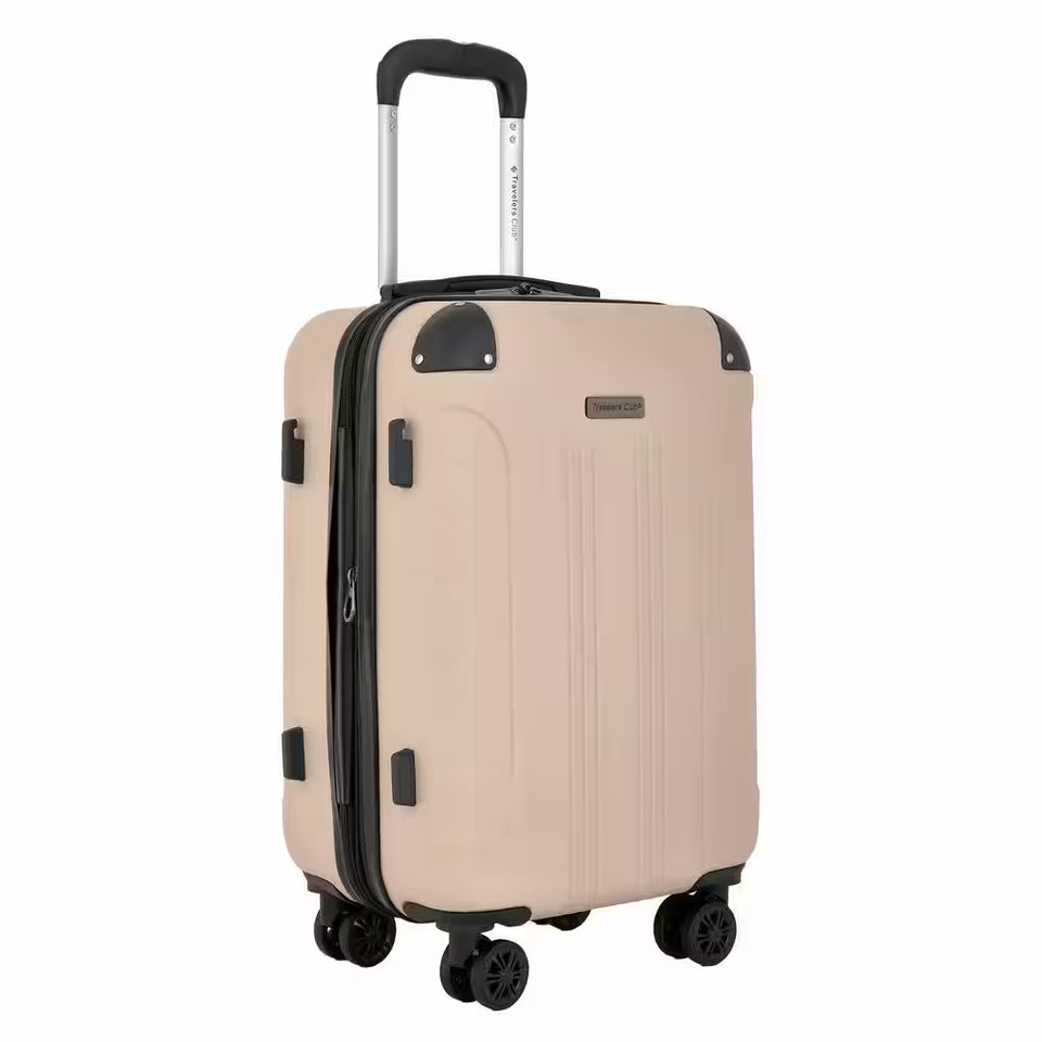 22 In. Mushroom Rolling Expandable Hardside Carry-On with 4-In-1 USB Charging Feature