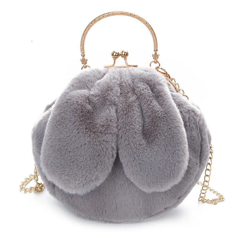 Plush Bag Faux Fur Rabbit Ear Clip AliExpress