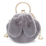 Plush Bag Faux Fur Rabbit Ear Clip AliExpress