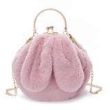 Plush Bag Faux Fur Rabbit Ear Clip AliExpress