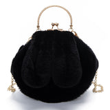 Plush Bag Faux Fur Rabbit Ear Clip AliExpress