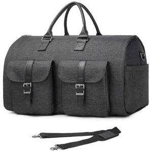 Portable Folding Travel Duffel Bag – PU Leather, 36–55L