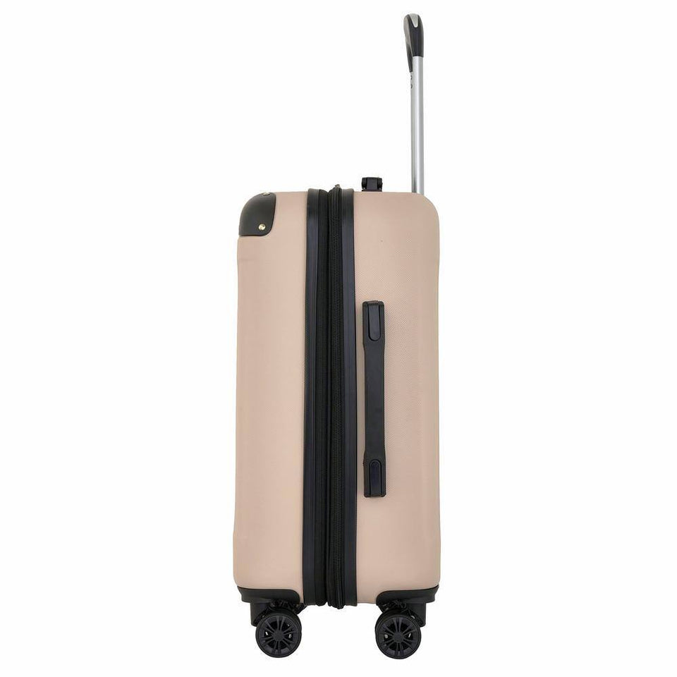 22 In. Mushroom Rolling Expandable Hardside Carry-On with 4-In-1 USB Charging Feature