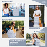 Fashion College Backpack Men Vacuum Compression Backpack, Women Men 15.6In Laptop Backpack Expand Hiking Vacuum Travel Backpack