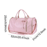 Travel Garment Bag Convertible Garment Duffle Bag Multi-Pockets Suit Travel Bag Foldable PU Leather Duffle Bag for Men Women