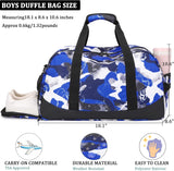 Kids Overnight Duffle Bag Boys Sports Gym Bag with Shoe Compartment & Wet Pocket, Carry on Sleepover Bag Athletic Bag