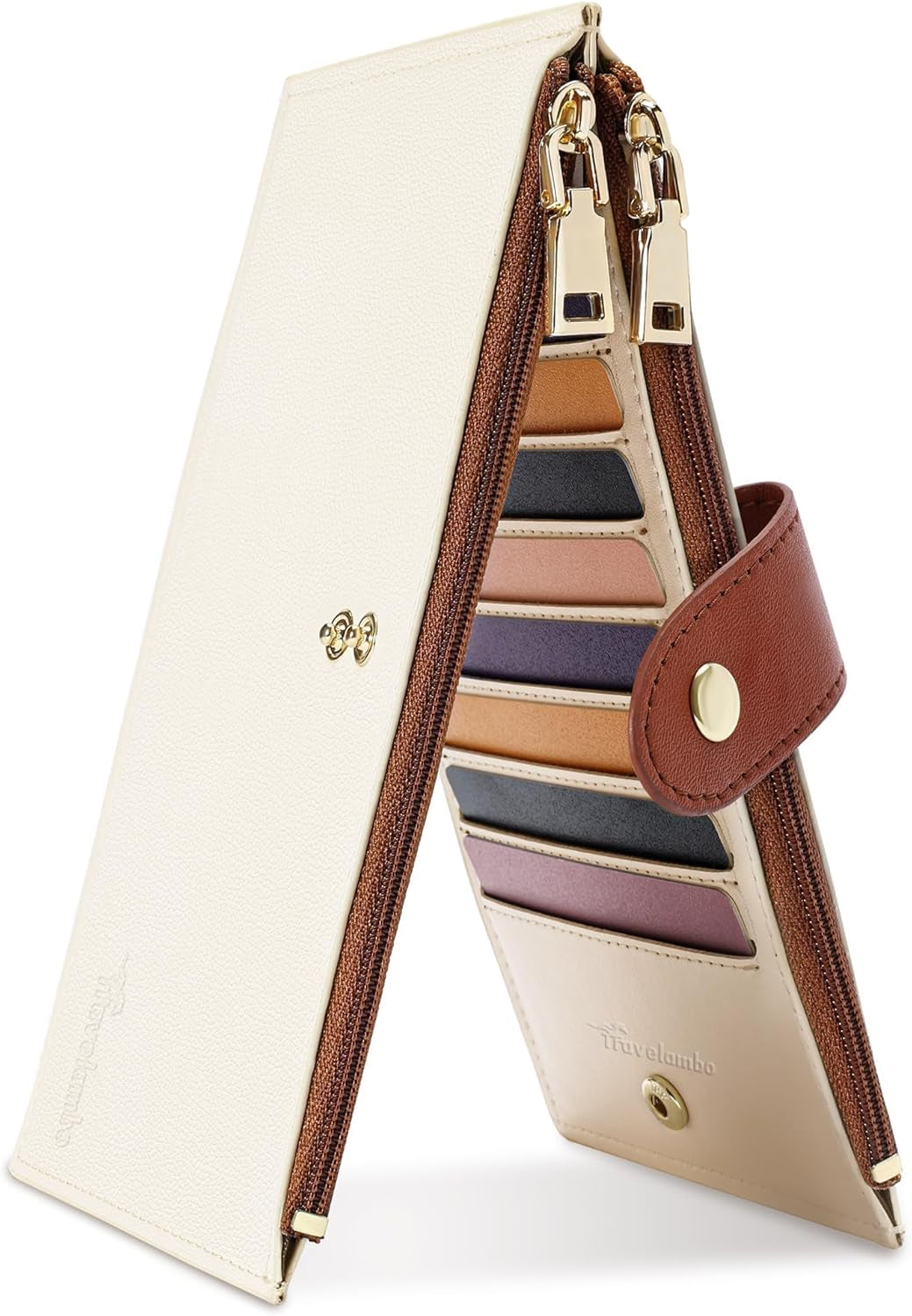 Leather Wallets for Women Slim RFID Blocking Bifold Credit Card Holder Wallet