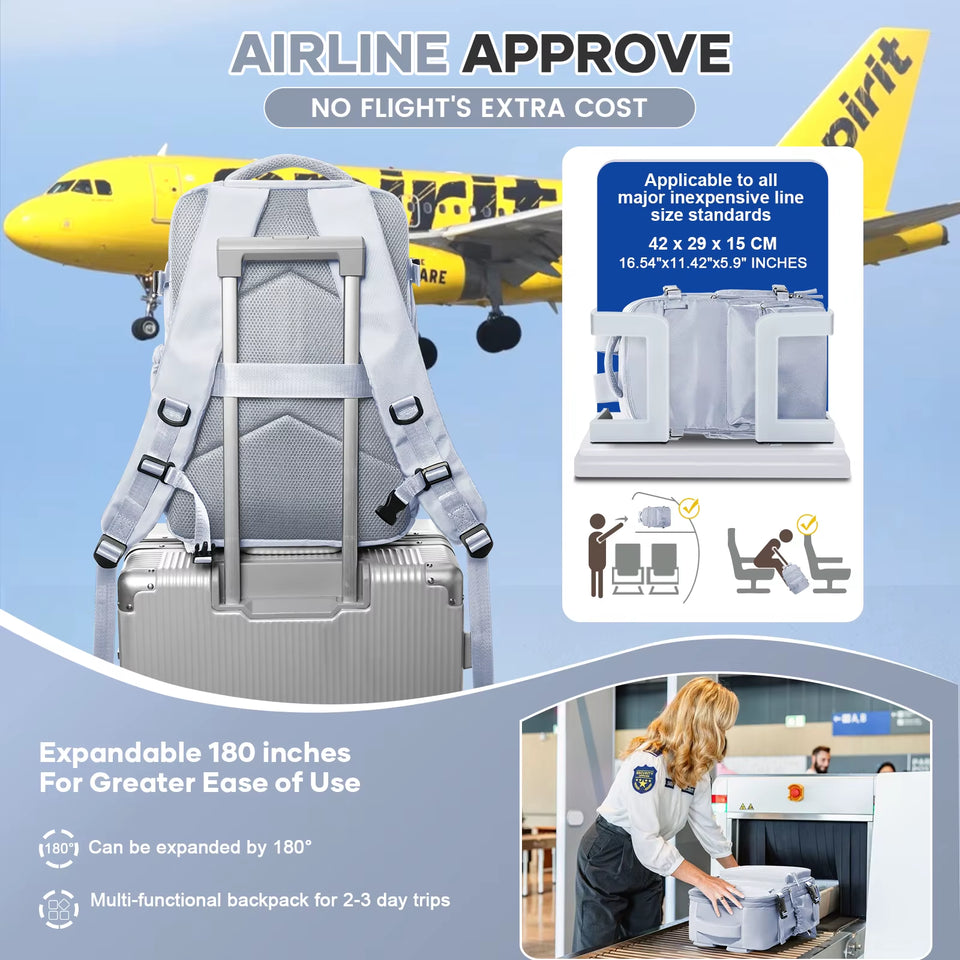 Fashion College Backpack Men Vacuum Compression Backpack, Women Men 15.6In Laptop Backpack Expand Hiking Vacuum Travel Backpack