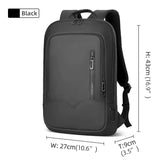 Thin Backpack for Laptop 15.6In Waterproof Minimalist Backpack Ykk Zipper