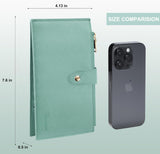 RFID Wallet Women Large Size Bifold Multi Card Wallet Case with Zipper Pocke Credit Card Holder for Women