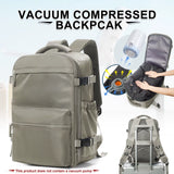 Fashion College Backpack Men Vacuum Compression Backpack, Women Men 15.6In Laptop Backpack Expand Hiking Vacuum Travel Backpack