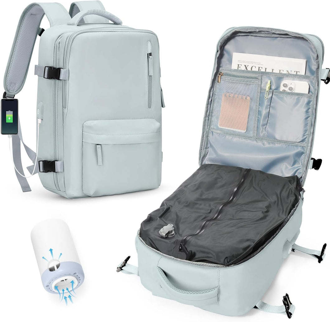 Vacuum Seal Compression Travel Backpack with Pump for Women Men Airback Vacpack