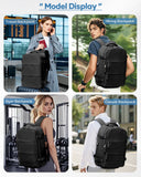 Vacuum Backpack for Travel, Vacuum Seal Carry on Backpack with Vacuum Compression, Vacuum Travel Backpack with Pump for Women Men Airline Approved Air Backpack Vacpack for Work College Daypack Black