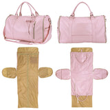 Travel Garment Bag Convertible Garment Duffle Bag Multi-Pockets Suit Travel Bag Foldable PU Leather Duffle Bag for Men Women