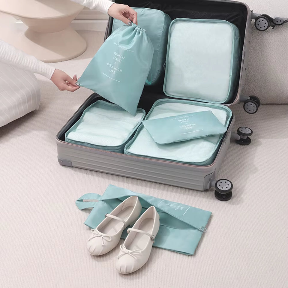 7-Piece Travel Storage Bag Set – Large Capacity Luggage Organizer for Clothes, Moving & Packing