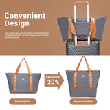 3 Piece Carry-On Luggage Sets, Hardside Suitcase Set with Spinner Wheels, Portable Travel Bag and Toiletry Bag, Gray