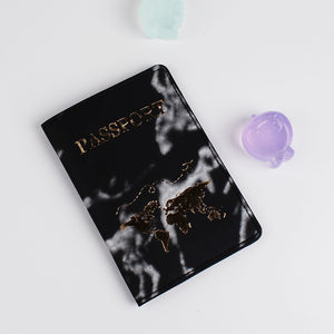 PU Leather Gilded Map Passport Book Protective Case