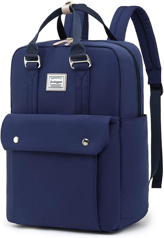 Women Laptop Backpack, Durable Travel Backpack with Headphone Cable Hole, anti Theft Backpack for Fits 15.6 Inch Notebook, Multicolor.Blue