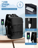 Vacuum Backpack for Travel, Vacuum Seal Carry on Backpack with Vacuum Compression, Vacuum Travel Backpack with Pump for Women Men Airline Approved Air Backpack Vacpack for Work College Daypack Black