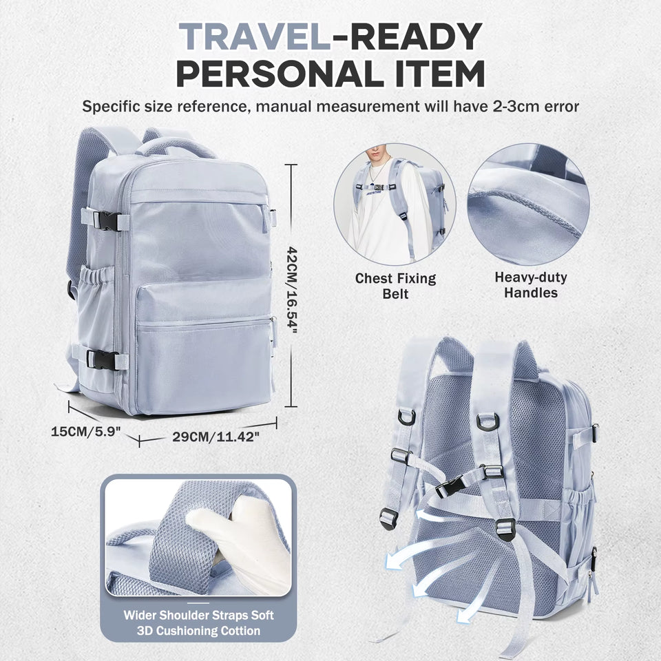 Fashion College Backpack Men Vacuum Compression Backpack, Women Men 15.6In Laptop Backpack Expand Hiking Vacuum Travel Backpack