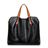 Womens Simple Casual Soft Leather Tote Bag AliExpress
