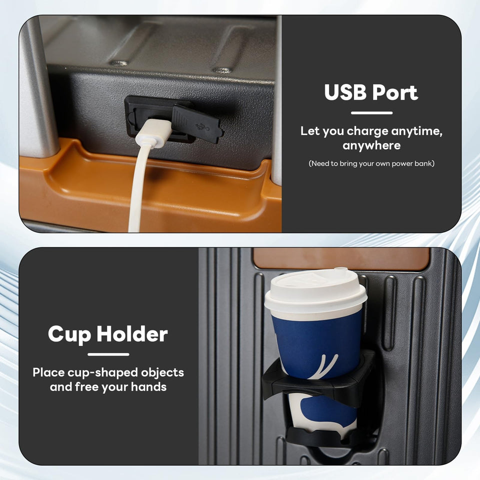 22 Inch Carry on Luggage Suitcase Locks Tsa Approved Hardside Lightweight Sui...