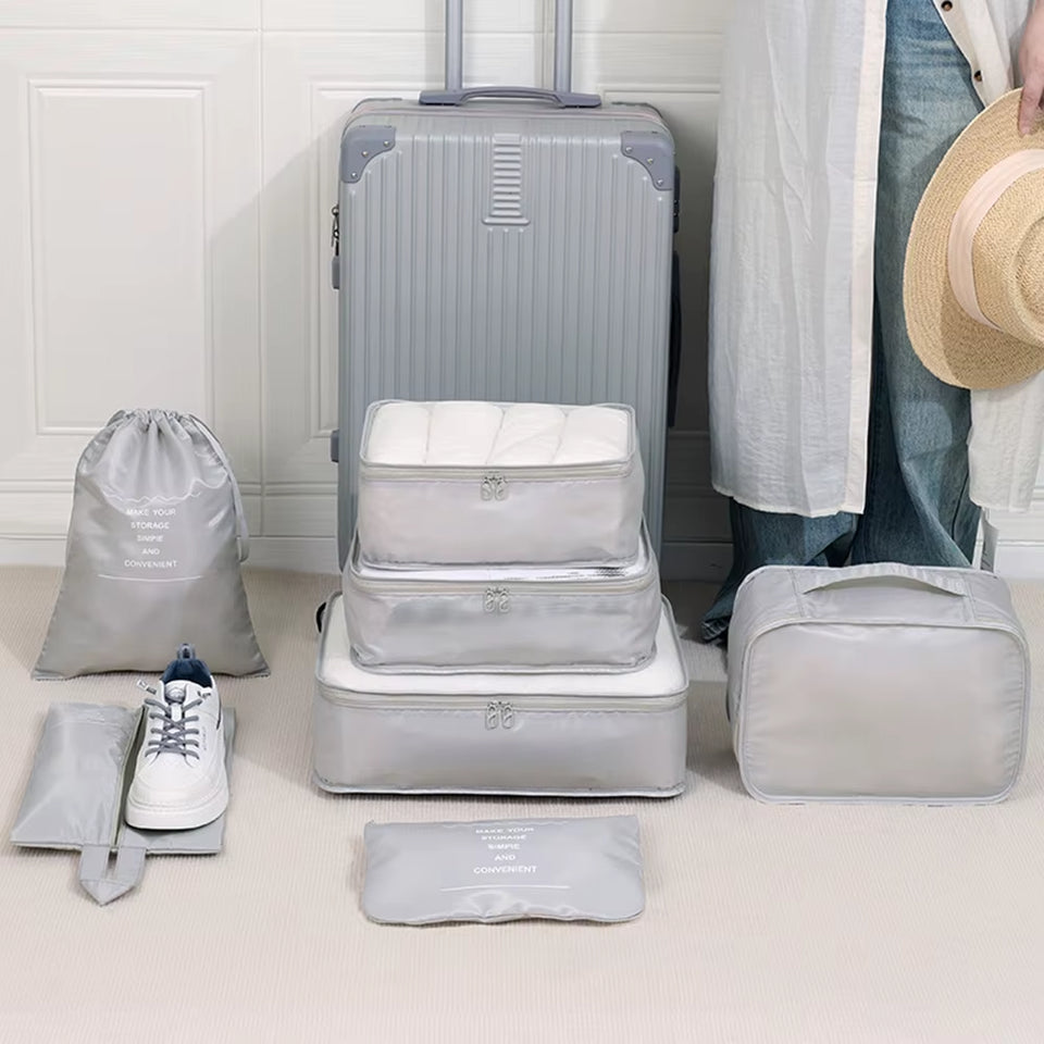 7-Piece Travel Storage Bag Set – Large Capacity Luggage Organizer for Clothes, Moving & Packing