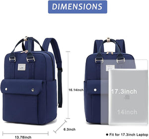 Women Laptop Backpack, Durable Travel Backpack with Headphone Cable Hole, anti Theft Backpack for Fits 15.6 Inch Notebook, Multicolor.Blue