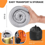 1 PCS Hooded Travel Neck Pillow Memory Foam for Airplane Car Office Sleeping Long Flight Road Trip Essentials Light Gray