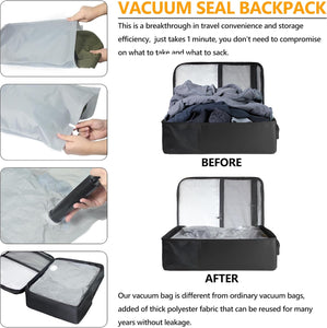 Travel Vacuum Backpack, 60L Seal Compression Airback Vacpack with Travel Pump, C