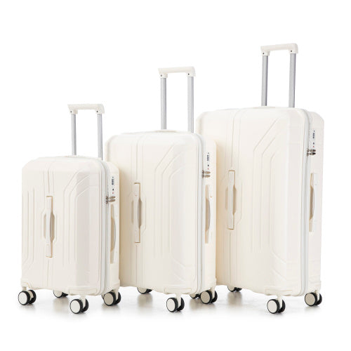 20  24  28  3 Pcs  Set In ABS Spinner Wheel Luggage, Carry On Suitcase, Matching Color, TSA Combination Lock AliExpress