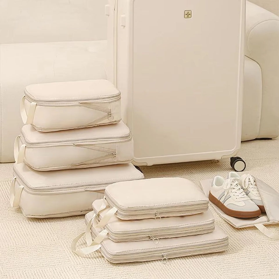 4Pcs/Set Travel Compression Bag Luggage Organizer Travel Pouch Packing Cubes for Travel Bag Organizer Travel Storage Bag