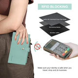 RFID Wallet Women Large Size Bifold Multi Card Wallet Case with Zipper Pocke Credit Card Holder for Women