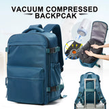Fashion College Backpack Men Vacuum Compression Backpack, Women Men 15.6In Laptop Backpack Expand Hiking Vacuum Travel Backpack