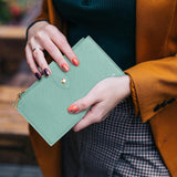 RFID Wallet Women Large Size Bifold Multi Card Wallet Case with Zipper Pocke Credit Card Holder for Women