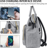 Backpack for Women, 15.6 Inch Bookbag for Women Laptop Bookbag, Wide Open Anti-Theft Teacher Backpack College School Work Nurse Bag, Water Resistant Business Computer Bag, Grey