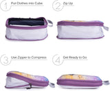 Compression Packing Cube Set 3Pcs, Travel Bags Organizer for Luggage/Backpack