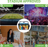 Clear Bag for Stadium Events 12×6×12 Clear Tote Lunch Bag with Reinforced Strap for Work, Concert and Sports, Black