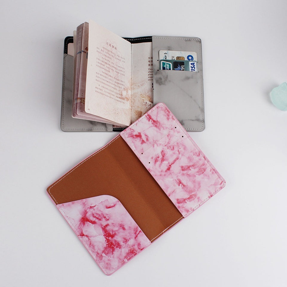 PU Leather Gilded Map Passport Book Protective Case