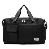 Travel Duffel Bag with Shoes Compartment Sports Gym Bag for Men and Women, Overnight Bag Weekender Bag Training Handbag Yoga Bag - Black