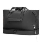 Onyx Collection 20 In., Black Nylon Duffle Bag Backpack with USB