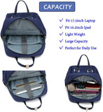 Women Laptop Backpack, Durable Travel Backpack with Headphone Cable Hole, anti Theft Backpack for Fits 15.6 Inch Notebook, Multicolor.Blue