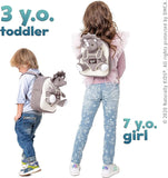 Small Dinosaur Backpack - Triceratops Dinosaur Toys for Kids 3-5 - Toddler Backpack for Boys & Girls - Grey Plush Stuffed Animal