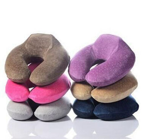 Memory Foam U-Shaped Neck Pillow – Travel & Office Support Cushion