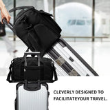 Travel Duffel Bag with Shoes Compartment Sports Gym Bag for Men and Women, Overnight Bag Weekender Bag Training Handbag Yoga Bag - Black